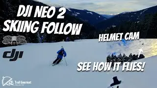 DJI Neo 2 Skiing follow - how well does it work? I filmed the drone with my helmet cam! Insta360 X5