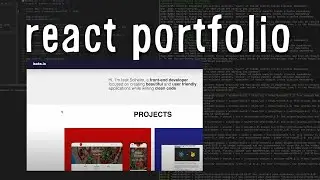 reviewing my old web developer portfolio website (react)