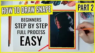 How to Draw Realistic Severus Snape EASILY | Part 2: Final Details & Coloring