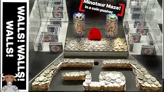 COIN MAZE! WALLS WALLS WALLS! ! In a Coin Pusher! COIN TOWERS! Minotaur! #075