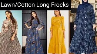 Lawn/Cotton Stylish Long Frocks 2022|Summer Dress Designs|Lawn Frock Designs for Summer|