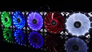 Vetroo 120mm 15-LED Cooling Fan for Computer PC Cases, CPU Coolers and Radiators