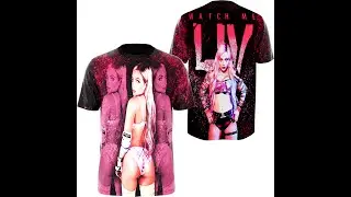 LIV Morgan Full-Print  |  Dry-Fit Wrestling Shirt  |  WWE  |  ShopWrestling.net