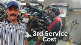 Royal Enfield classic 350 reborn 3rd service cost II Bike servicing