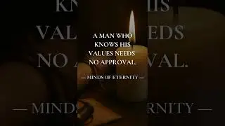 A man with values needs no approval. #stoic #mensmindset #discipline #selfmastery #growth
