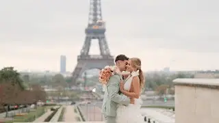 Dreamy Wedding Inspiration in Paris // Modern Editorial Shoot at Chateau Bouffemont and Eiffel Tower