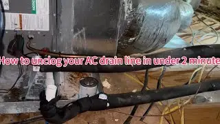 Fast AC Drain Line Fix! HVAC Tech Shows 2-Minute Drain Clean