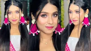 Saraswati Puja Makeup Look✨🌸| White Saree Look | Easy Makeup Tutorial |Bengali look |SomritaBiswas