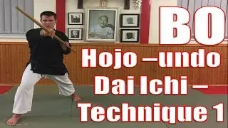 Okinawan Kobudo - Bo Hojo-undo Dai Ichi - Technique 1 - Jodan Uchi (Matayoshi Kobudo)