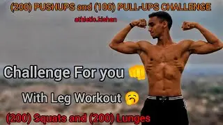 (200) pushups (100) Pullups and Leg Workout 📈🎯 Under 40 Minutes Challenge for you 🇮🇳😱 #bodybuilding