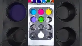 Color recipes from 3 colors & white #oddlysatisfying #colormixing #paintmixing #colors #colortheory