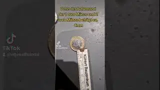 Reifen Profiletiefe messen mit 1 Euro 2 Euro M&uuml;nze | Autoreifen Mindest Profiltiefe