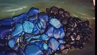 how to paint Buddha acrylic abstract/monochromatic painting on stone's.