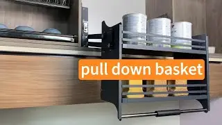 WELLMAX Kitchen Pull Down Basket | Premium Cabinet Organizer for Easy Access