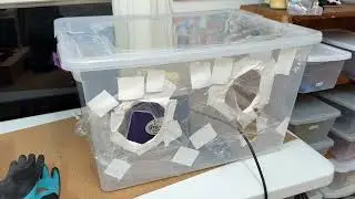 Stained Glass Grinder setup so that glass doesn&rsquo;t go EVERYWHERE - Gryphette grinder 