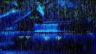 🔴Top Rain Video for Sleep ⛈️ Heavy Rainstorm on Tin Roof & Loud Thunder at Night