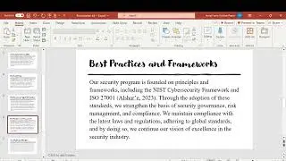Benchmark - Security Program Roadmap Presentation