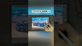 Toyota Mark 2 II Custom Cabrio Car Drawing #mark2 #automobile #cardrawing
