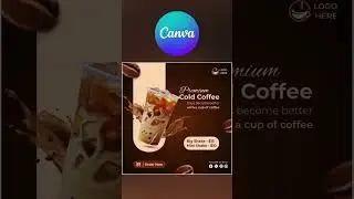 Cool Coffee Poster Design in Canva