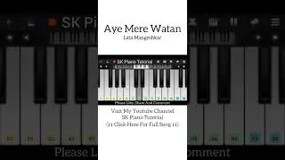 Aye Mere Watan Ke Logo (Piano Tutorial) #shorts