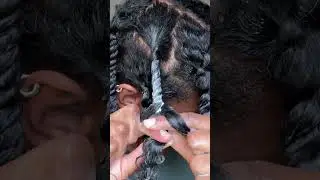 3-х прядный твист под 2 разными углами #прически #натуральныеволосы #twistout