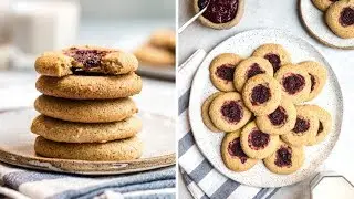 Almond Flour Thumbprint Cookies (Vegan + Grain Free!)
