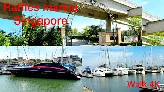 Raffles Marina Singapore walking tour/tuas link MRT /walk/4k #singapore  #walkingtour #walk