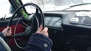 В 13 лет за рулем! Ездим по снежной грунтовке! / за рулем Москвича 412 / 3 серия Москвича