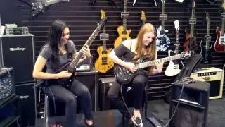 Elizabeth Schall & Stephanie Pickard ripping it up at NAMM 2011
