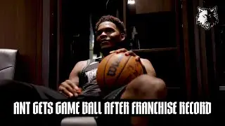 Inside Locker Room: Ant Gets Game Ball After Breaking 30-Point Franchise Record 👏