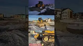 🚜dozer lovers with snow day #dozer #canada#construction #usa #equipment #shortvideo #excavator#snow