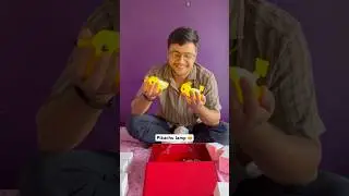 Surprise jumping pop up cubes 😍 with Pikachu lamp and Chocolates 🥳 Best birthday gift idea