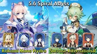 C0 Kokomi Mono Hydro & C6 Sucrose International- Genshin Impact 5.6 Spiral Abyss Full Clear