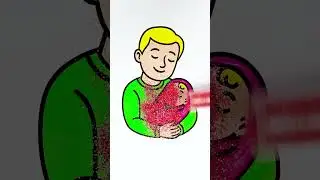 👨&zwj;🍼 Father & Baby 💕✨ Easy Glitter Art for Kids #diy #coloring #father #family #baby #love