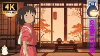 Warm Tea & Lantern Light &ndash; Japanese Cozy Room Ambience Ghibli Style