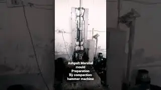Ashpalt Marshall mould preparation by compacting hammer machine.