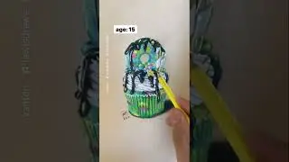 you won&rsquo;t believe my art progress in 1 YEAR! #shorts #art