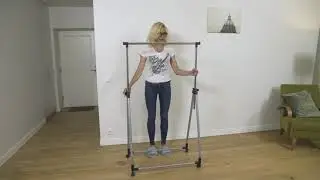 Tatkraft Halland - Collapsible Clothes Rail, Adjustable and Space-Saving, Easy to Assemble