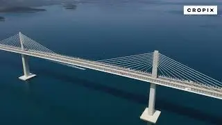 Pelješki most iz zraka na dan otvorenja