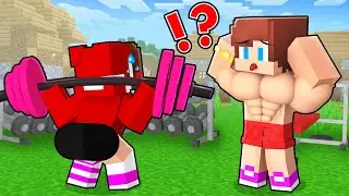 MAIZEN : JJ and JJ Sister in the GYM Training - Minecraft Animation
