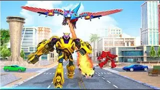 Flying Dino Transform Robot | Rescue City Dinosaur Robot Android GamePlay | By Game Crazy