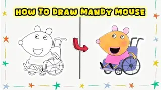 How to Draw Mandy Mouse from Peppa Pig &ndash; Cute Cartoon Drawing