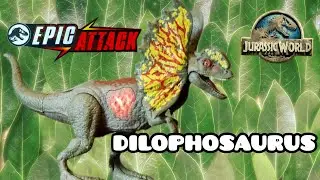 Jurassic World Epic Attack Dilophosaurus #Mattel