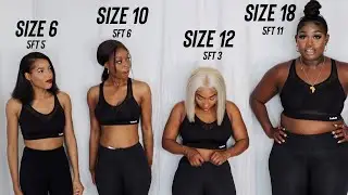 SIZE 6 vs 10 vs 12 vs 18 TRY ON SAME YVETTE GYMWEAR