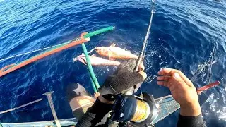 #Pambihirang mangyari  magkadikit  #twin hook up.. #fishing  #jigging #slow fast.#Rence fishing vlog