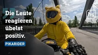 Selbst die Polizei mag ihn: Anonymer Pikachu-Biker 