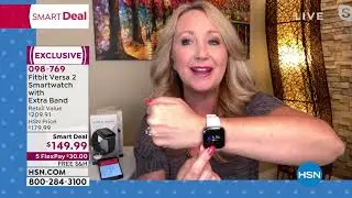 Fitbit Versa 2 Pink Smartwatch with Small Extra Band