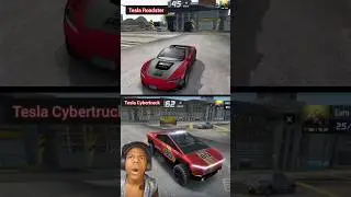 Extreme Car Driving Simulator -Tesla Roadster vs Tesla Cybertruck!🤯 #shorts #ecds