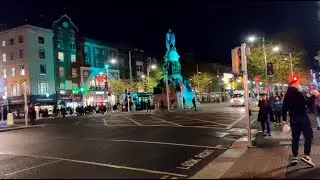 Night View of O'Connell Street - Dublin Walking Tour Part - 5