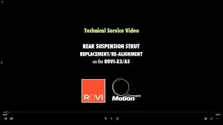 Rear Suspension Strut re-alignment/replacement on the ROVI X3/A3 Power Bases